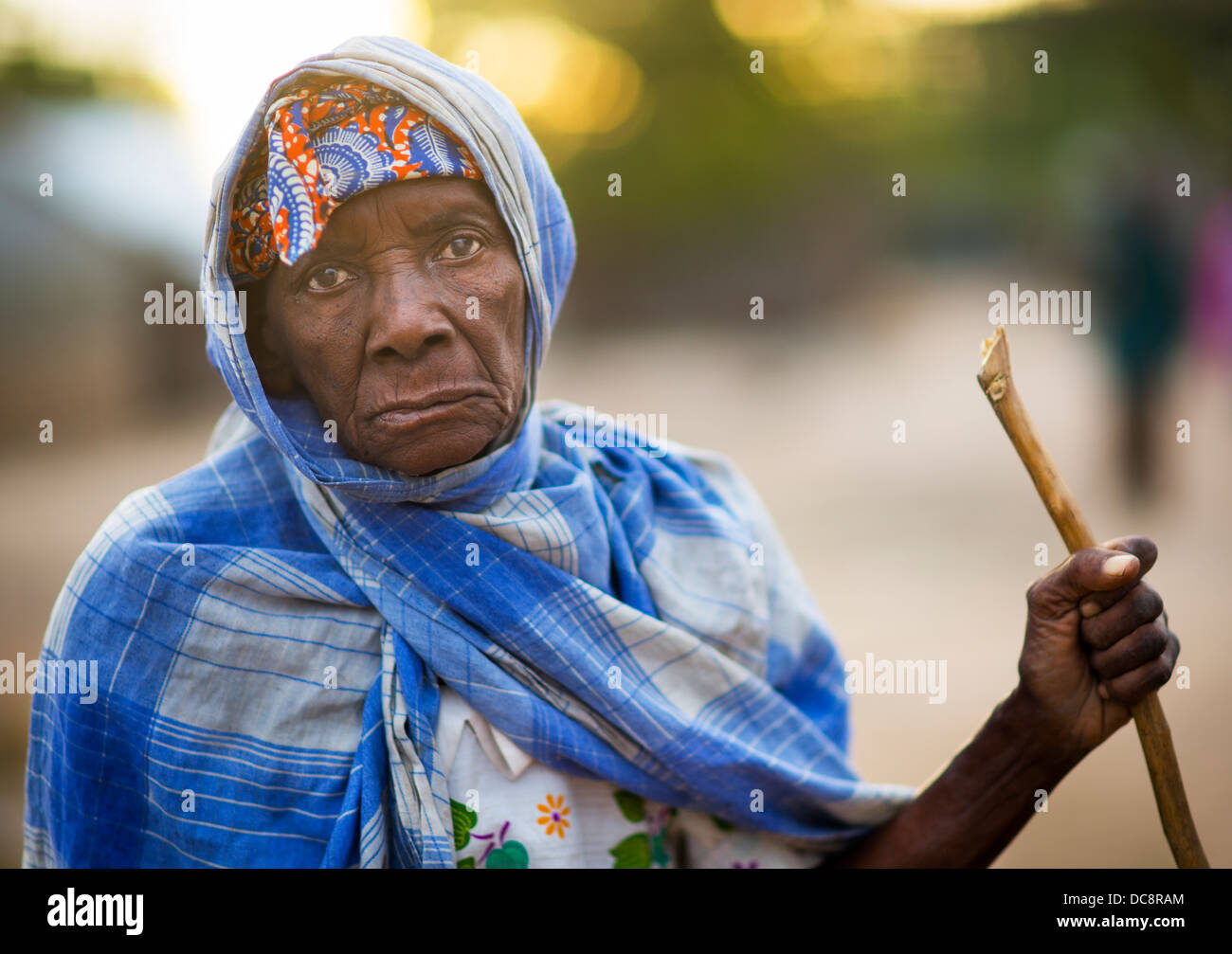 Anciana, Isla de IBO, en Mozambique Foto de stock