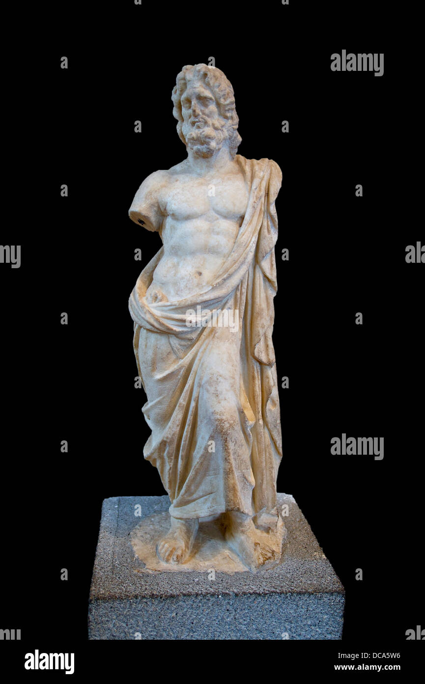 Una estatua de Zeus, encontrado en Kameiros, último período helenístico. Foto de stock