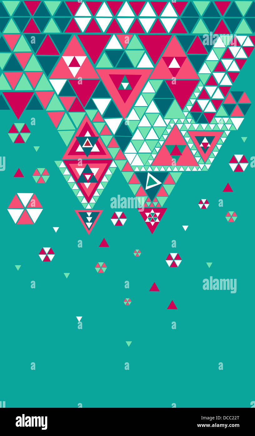 Composición inusual colorido triángulos abstracta. Los archivos vectoriales en capas para facilitar la edición. Foto de stock