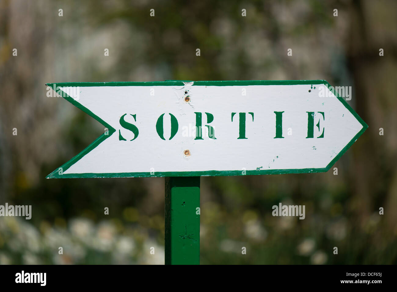 Cartel indicativo de la salida francesa Fotografía de stock Alamy