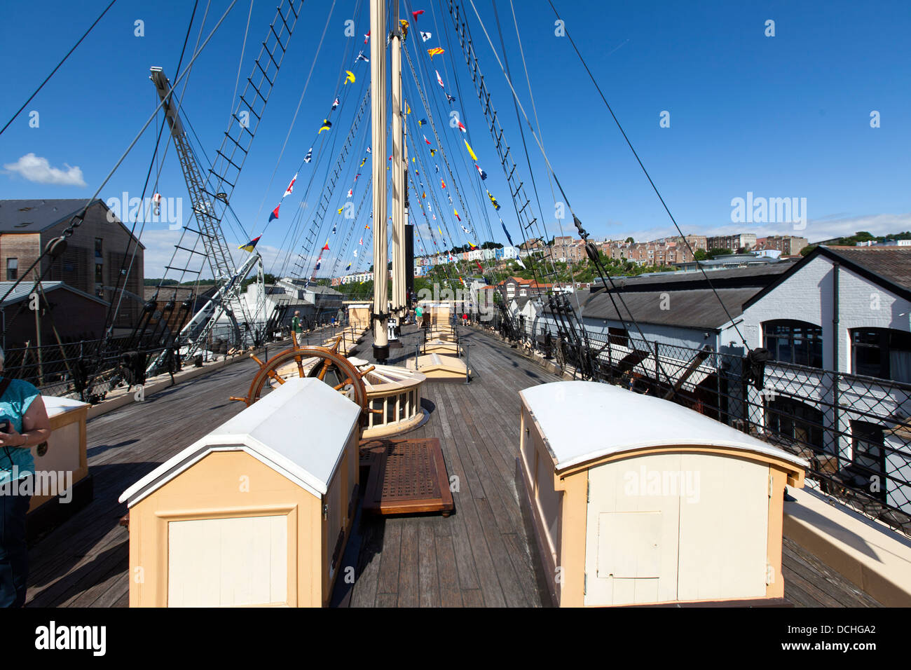 Isambard Kingdom Brunel el barco de vapor SS Gran Bretaña. Bristol, Inglaterra, Reino Unido. Foto de stock