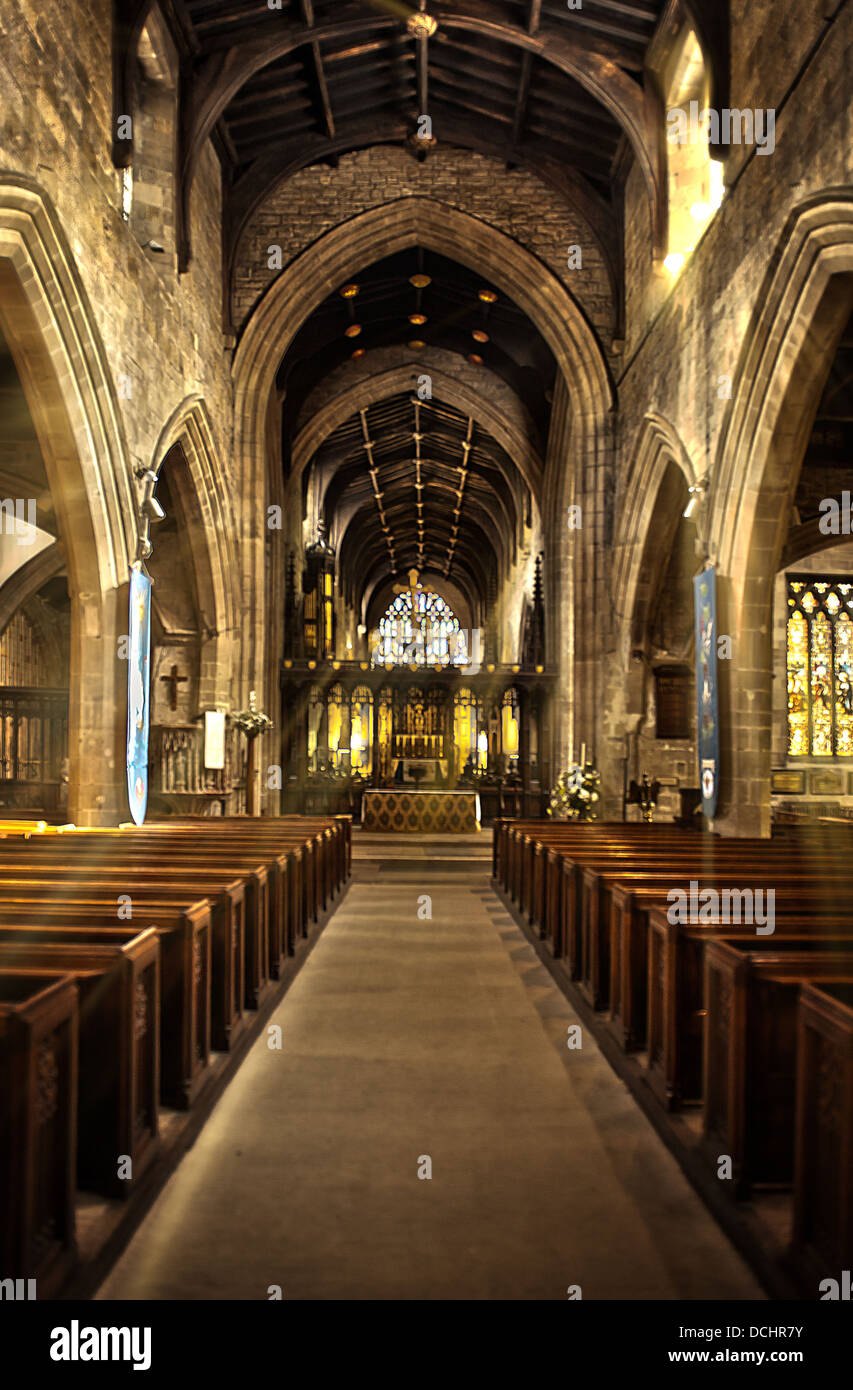 El interior de la iglesia en Newcastle Foto de stock