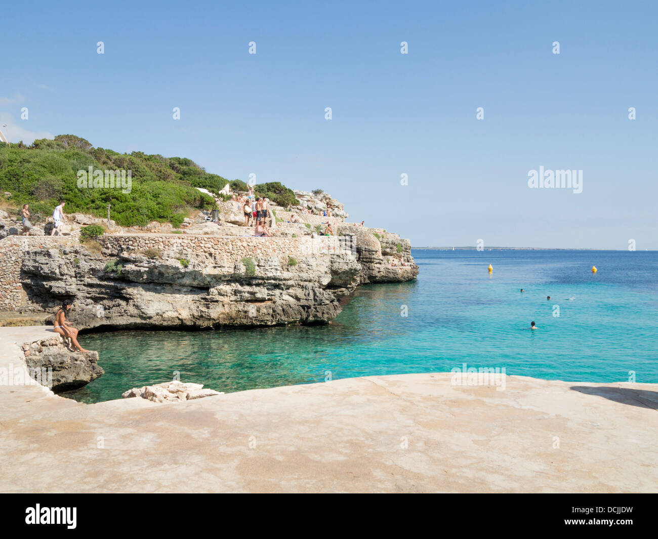 Cala En Brut en Menorca Foto de stock