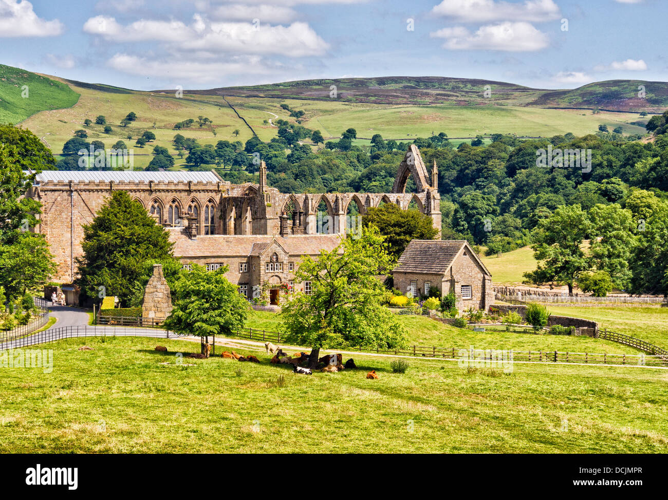 Bolton Abbey, Skipton, North Yorkshire, Reino Unido Foto de stock