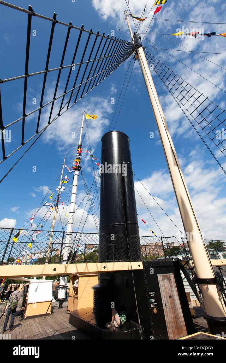 Isambard Kingdom Brunel el barco de vapor SS Gran Bretaña. Bristol, Inglaterra, Reino Unido. Foto de stock