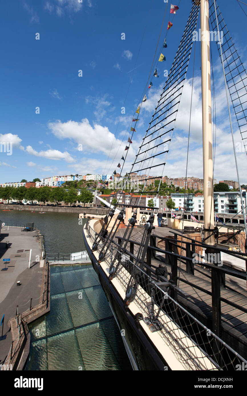 Isambard Kingdom Brunel el barco de vapor SS Gran Bretaña. Bristol, Inglaterra, Reino Unido. Foto de stock