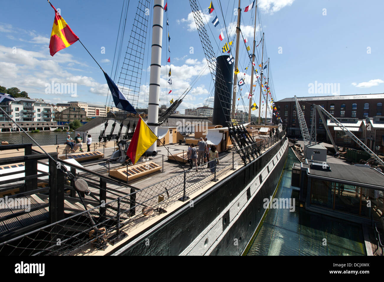 Isambard Kingdom Brunel el barco de vapor SS Gran Bretaña. Bristol, Inglaterra, Reino Unido. Foto de stock