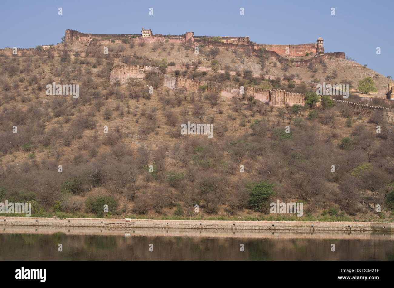 Jaigarh Fort (anteriormente Palacio ámbar), Jaipur, Rajasthan, India Foto de stock