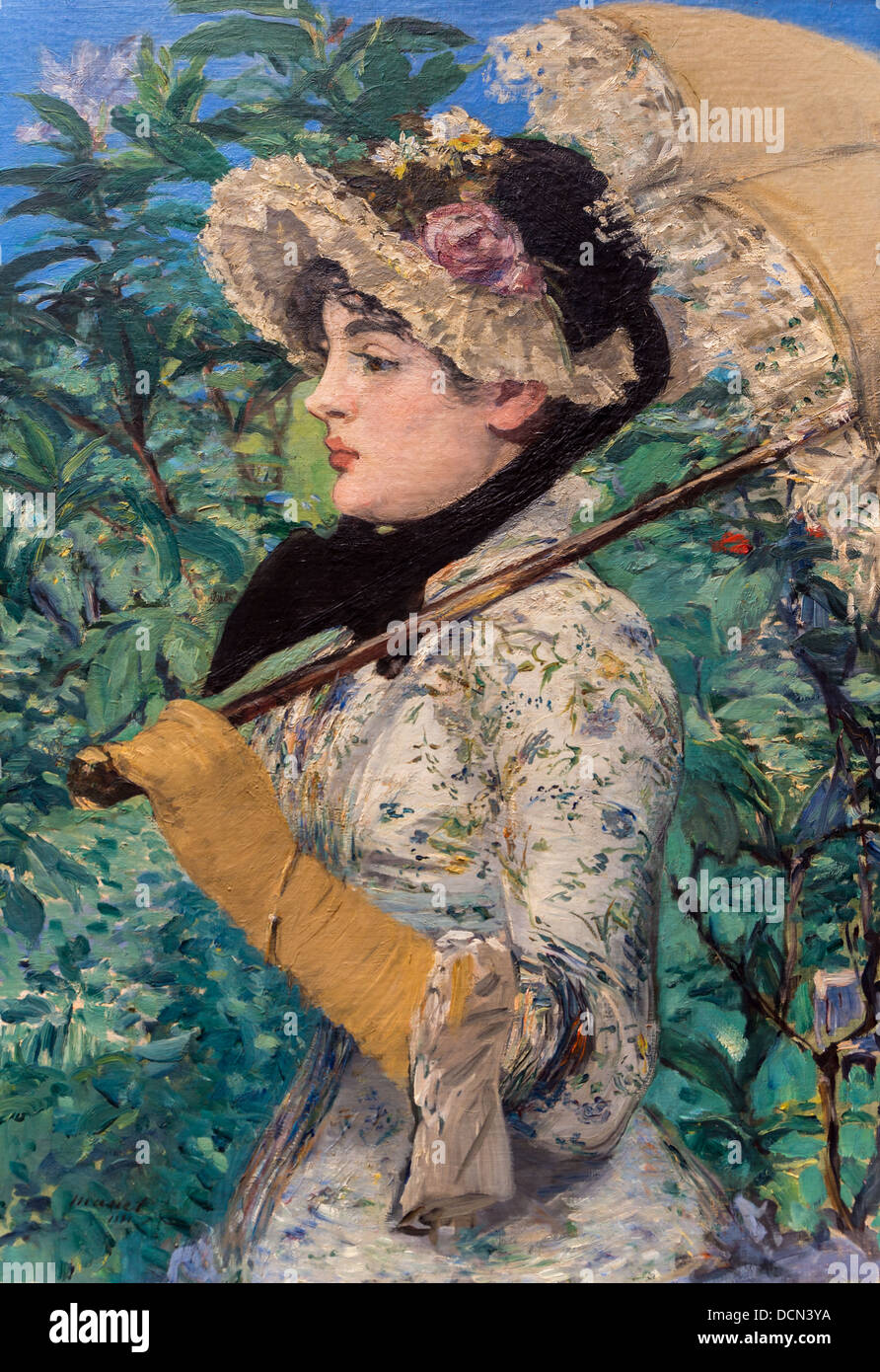 El siglo xix - Primavera 1881 - Edouard Manet Philippe Sauvan-Magnet / Museo Activo Foto de stock