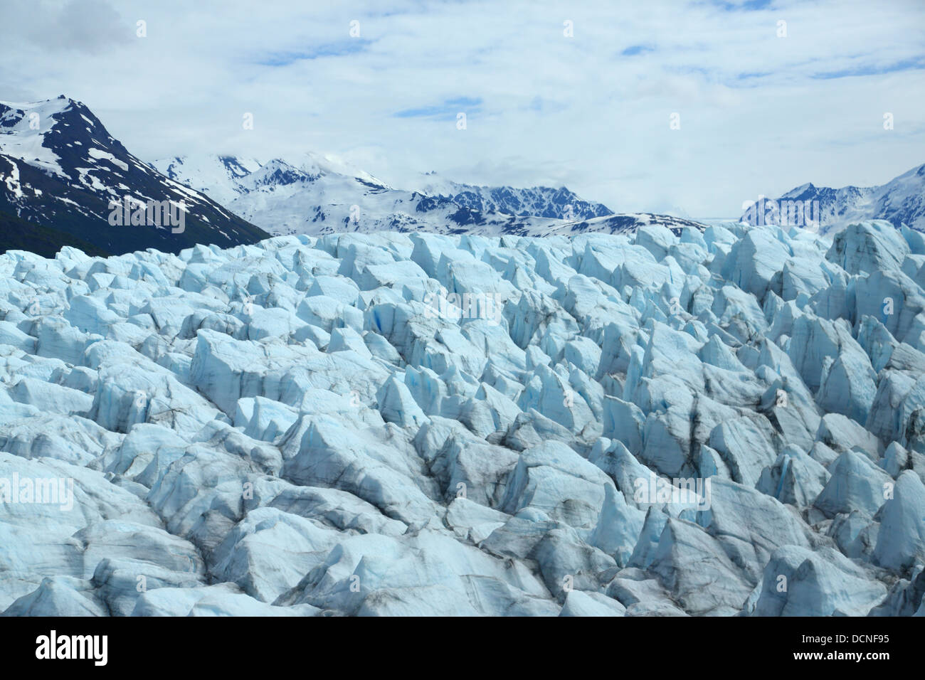 En el interior del glaciar Lago George cerca de Anchorage, Alaska Foto de stock