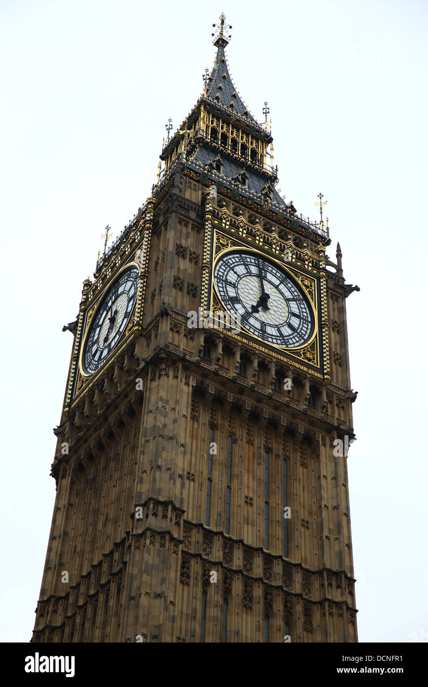 La torre del reloj, el Big Ben de Londres, Inglaterra Foto de stock