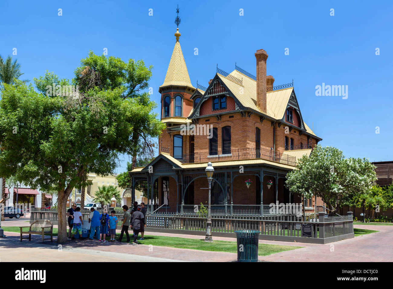 El 19thC Rosson House en patrimonio histórico cuadrado fuera Monroe Street en el centro de Phoenix, Arizona, EE.UU. Foto de stock