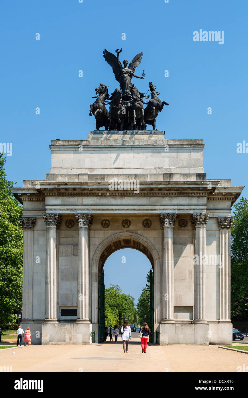 Londres, Wellington Arch Foto de stock
