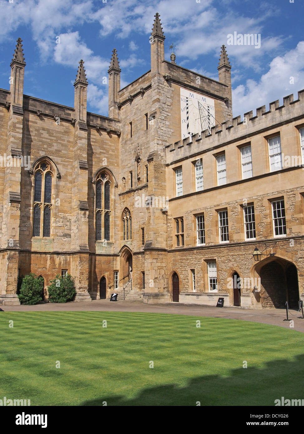 Quad New College Oxford University Foto de stock