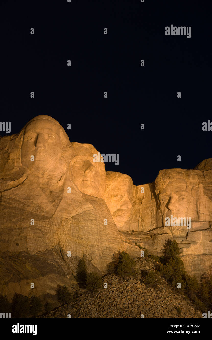 Monte Rushmore monumento nacional (©GUTZON BORGLUM y Lincoln, 1941) Black Hills en Dakota del Sur EE.UU. Foto de stock