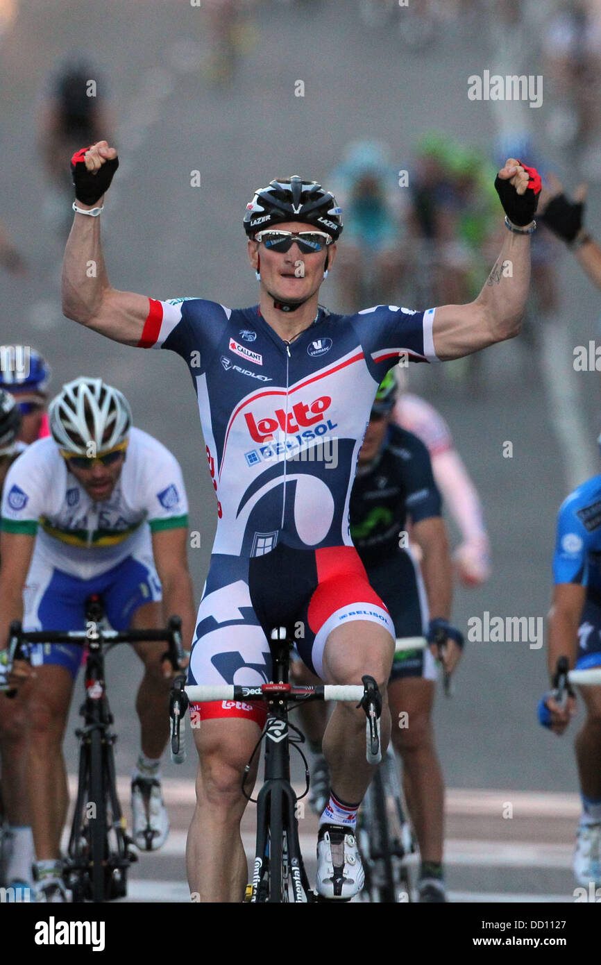 André GREIPEL (Alemania) (equipo Lotto Belisol) - Ganador del Santos Tour  Down Under carrera de ciclismo celebrada en Rymill Park Adelaide, Australia  - 15.01.12 Fotografía de stock - Alamy
