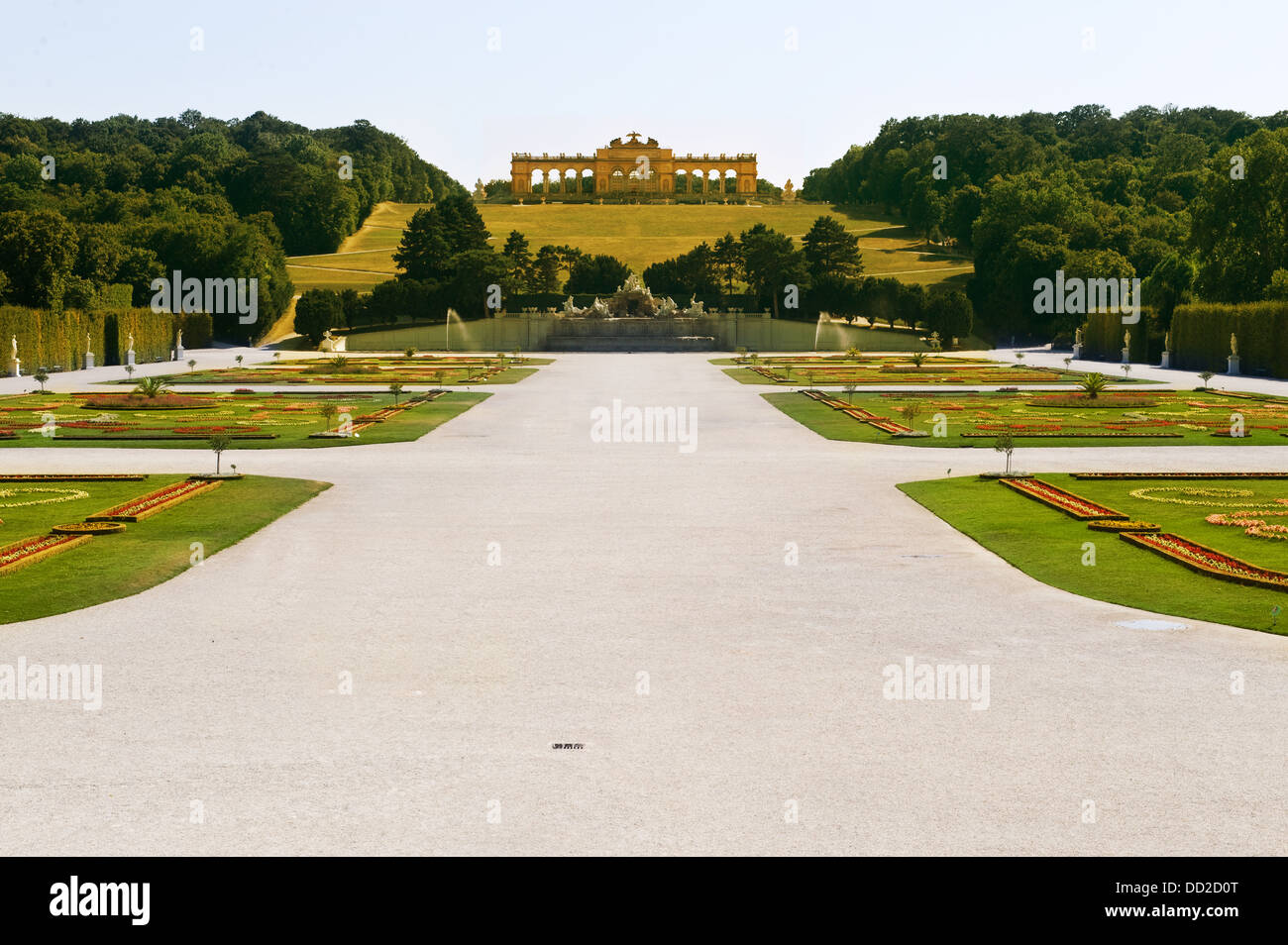 Viena, Austria - El Palacio de Schönbrunn Gloriette, un sitio del Patrimonio Mundial de la UNESCO Foto de stock