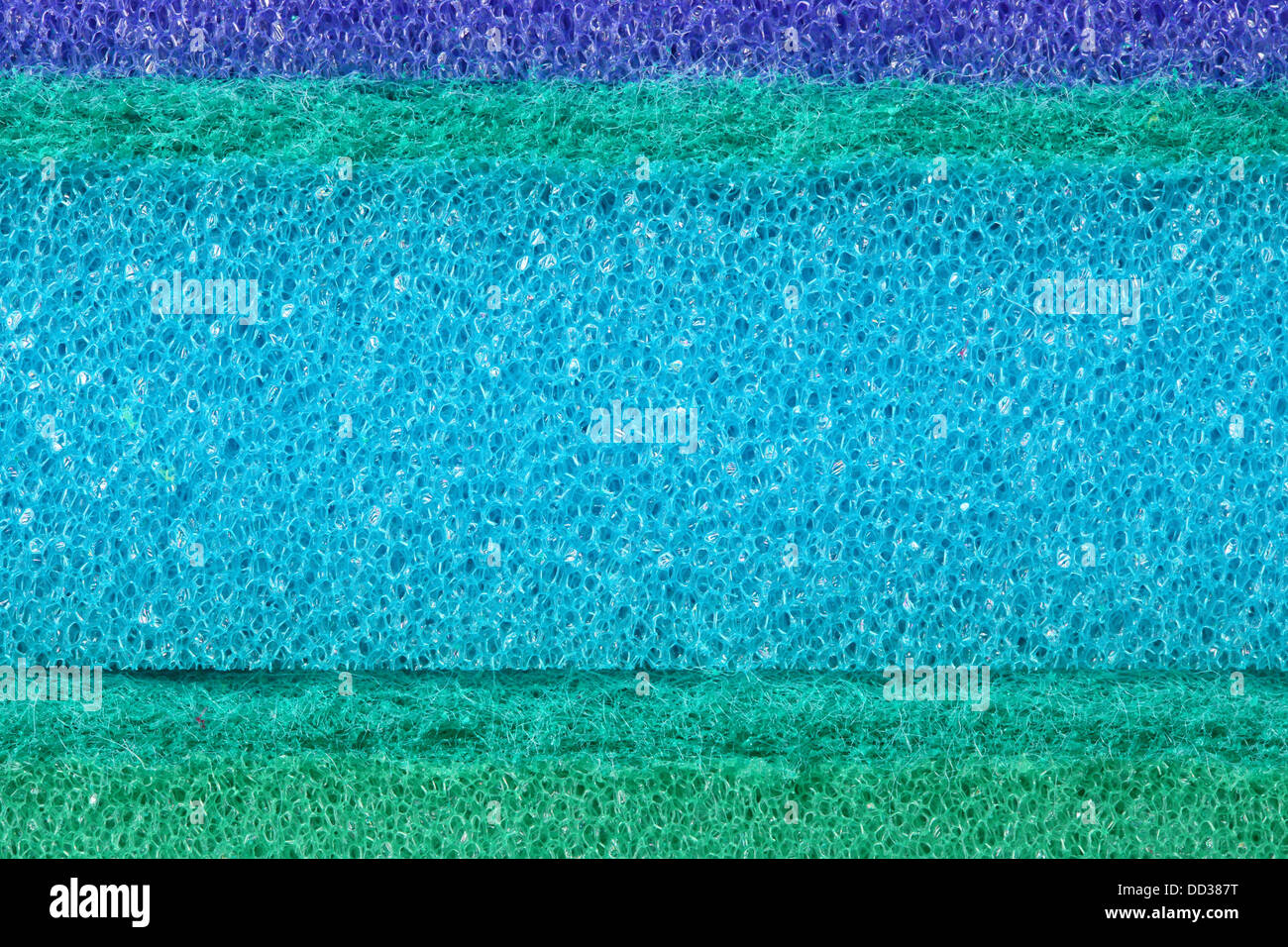 Azul verde de textura de fondo de esponja de espuma de celulosa Foto de stock