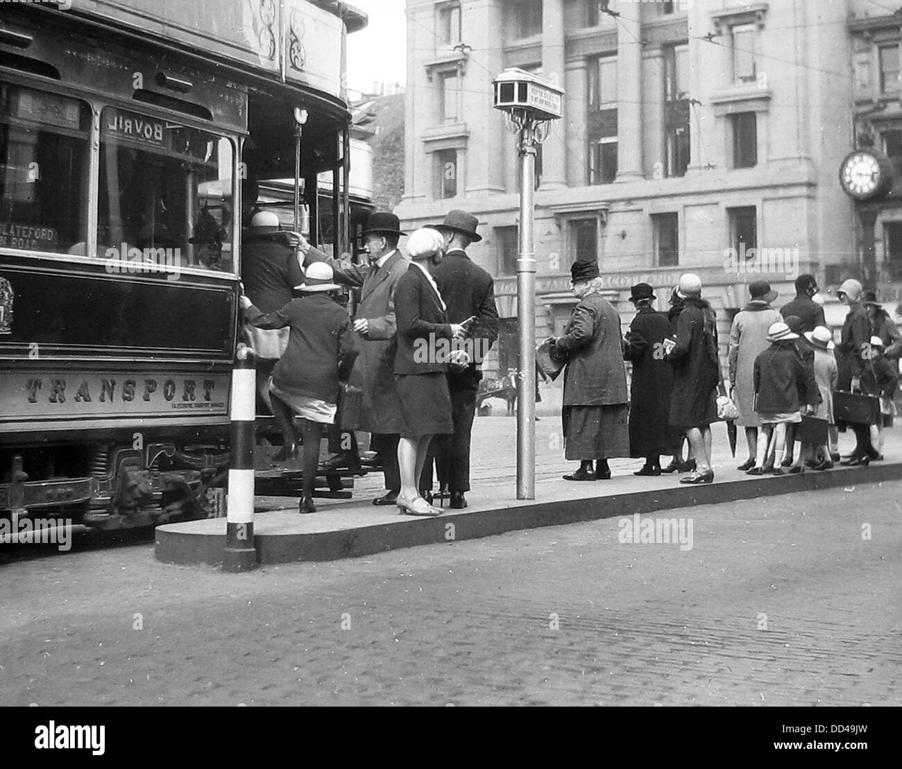 Tranvía de Edimburgo, probablemente, 1940 Foto de stock