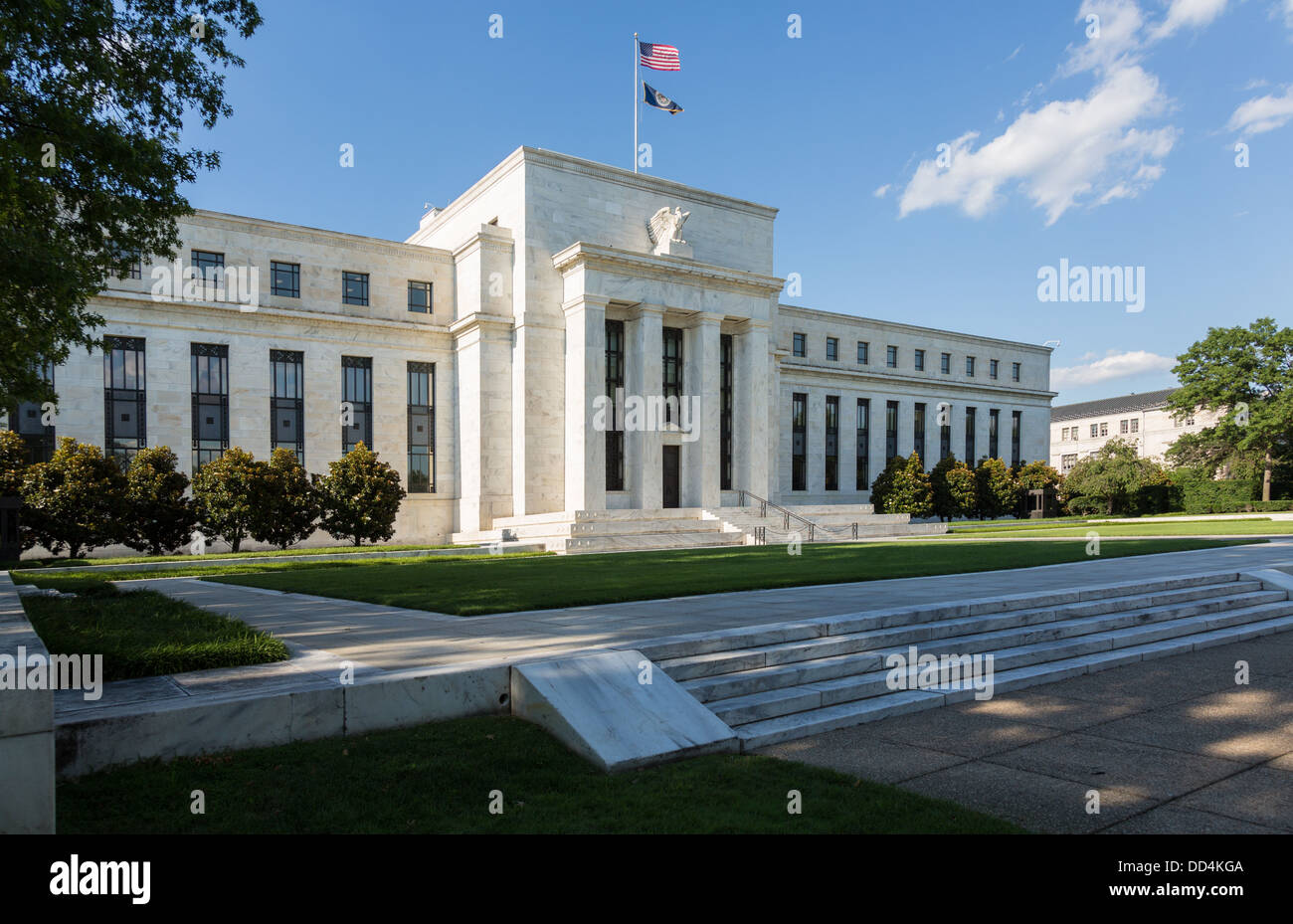 Edificio de la junta de la Reserva Federal de Estados Unidos (Fed), Washington, D.C., EE.UU. Foto de stock