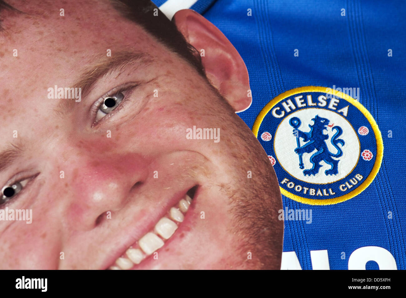 Wayne Rooney Máscara. Chelsea FC. Foto de stock