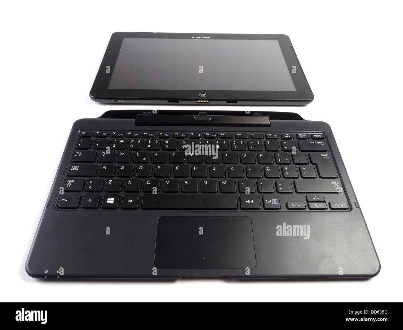 Samsung Ativ Smart PC tablet pc recorte aislado sobre fondo blanco. Foto de stock