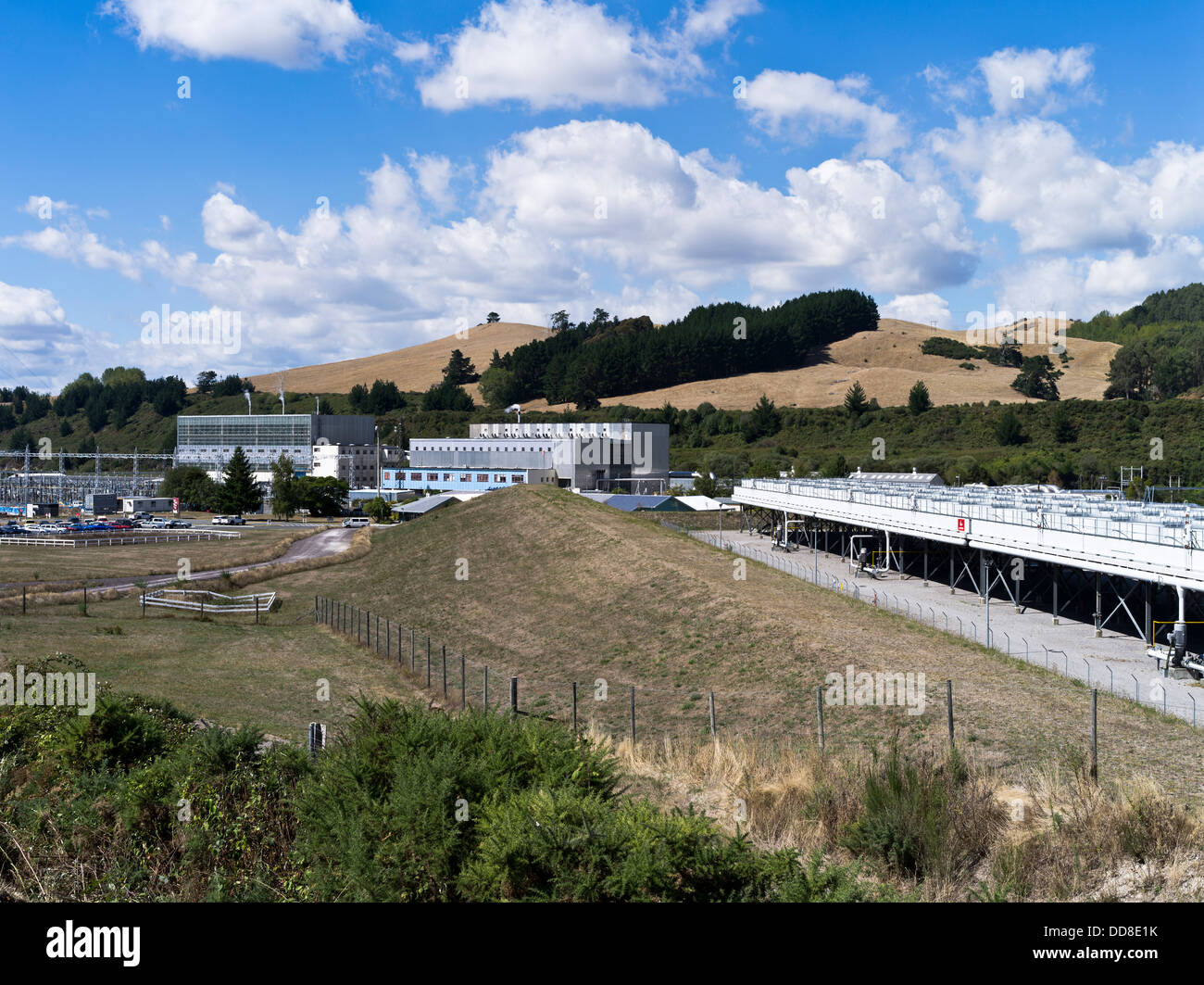 Dh Wairakei power station Taupo, Nueva Zelandia la planta geotérmica energía térmica geo Foto de stock