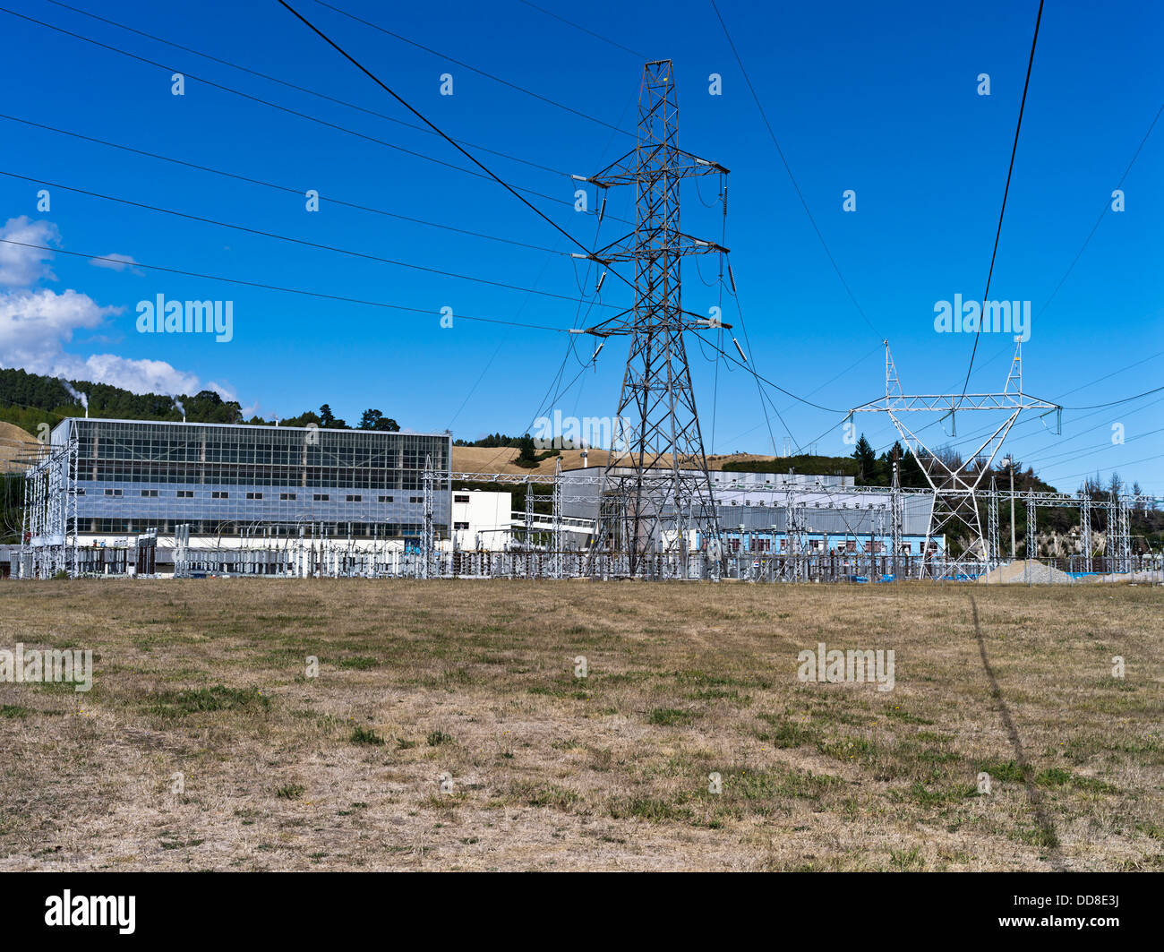 Dh Wairakei power station Taupo, Nueva Zelandia planta geotérmica geo recursos de energía térmica Foto de stock