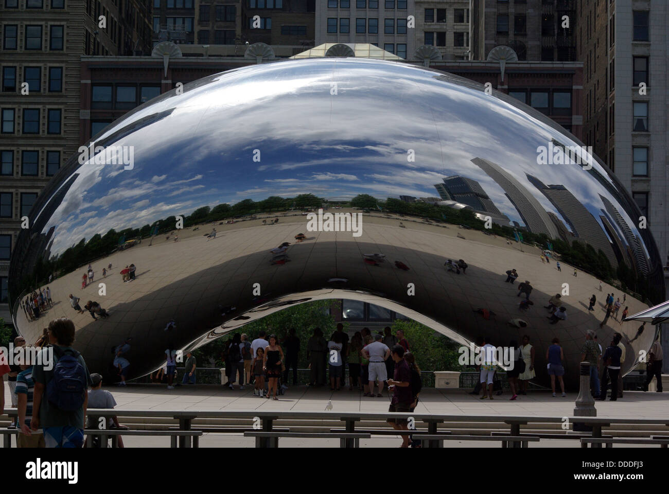 Cloud Gate, el frijol, el Millennium Park, Chicago, Michigan Fotografía