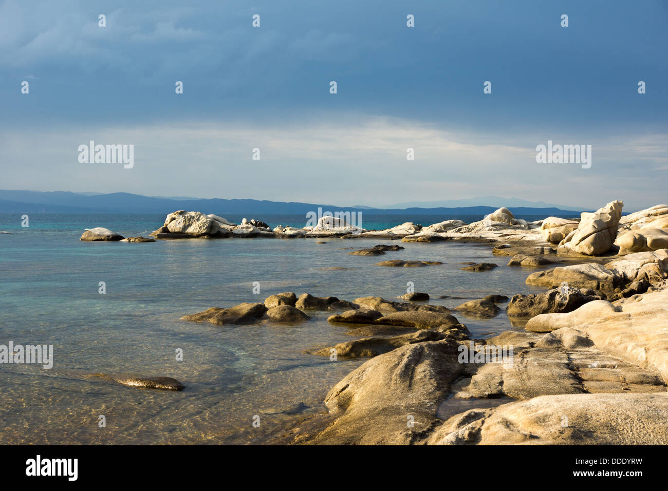 La costa del mar Egeo Foto de stock