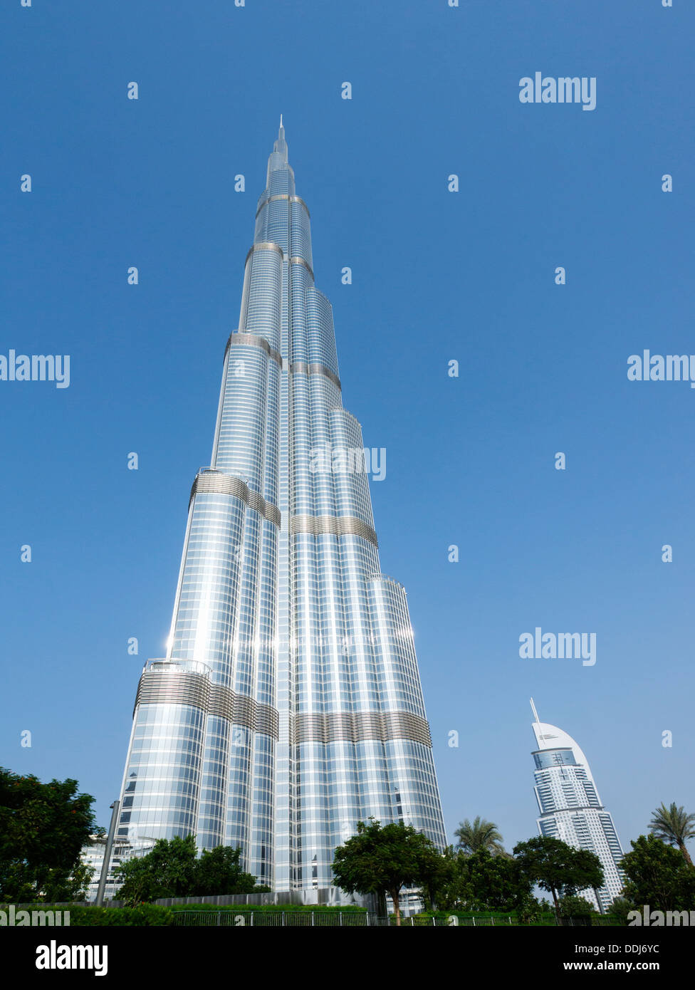 Kahalifa torre Burj en Dubai, Emiratos Árabes Unidos Foto de stock