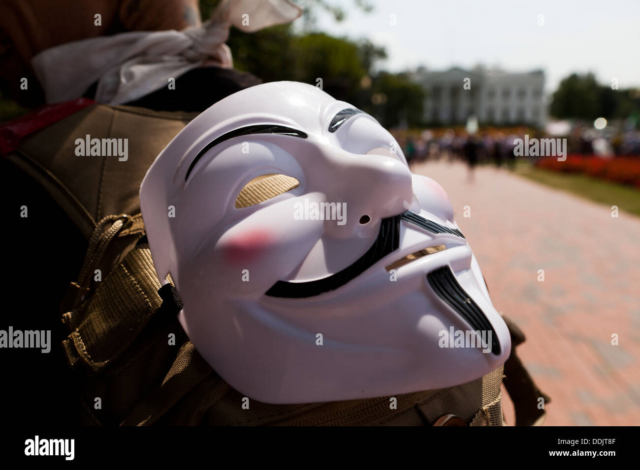 La máscara de Guy Fawkes - Anónimo Foto de stock