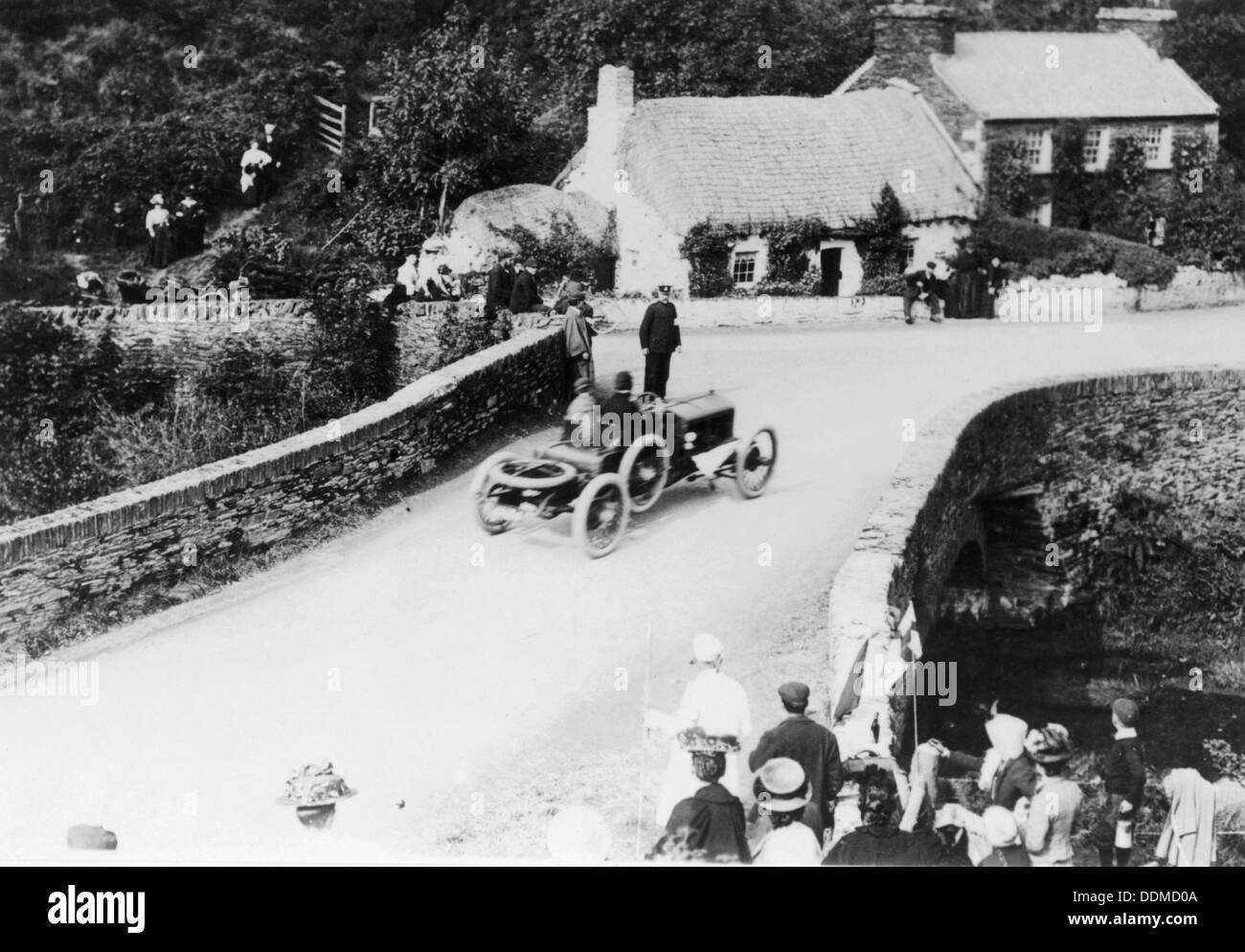 T Thornycroft en una carrera TT, 1908. Artista: Desconocido Foto de stock