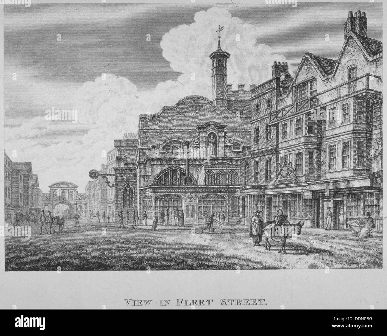 Fleet Street, City de Londres, 1800. Artista: William Watts Foto de stock