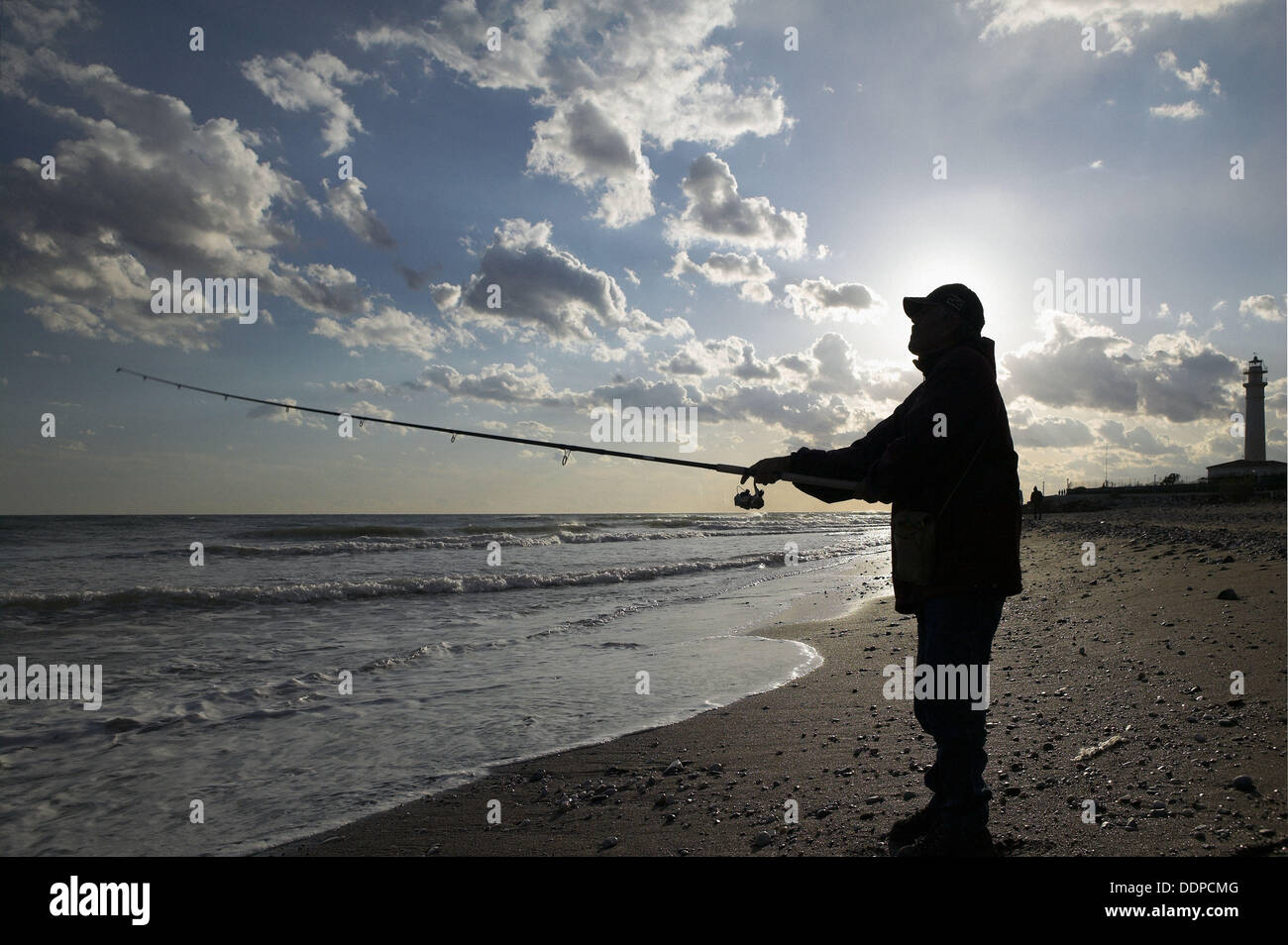 Trolling la pesca de línea. Axarquía, Costal del Sol, Andalucía, España Foto de stock