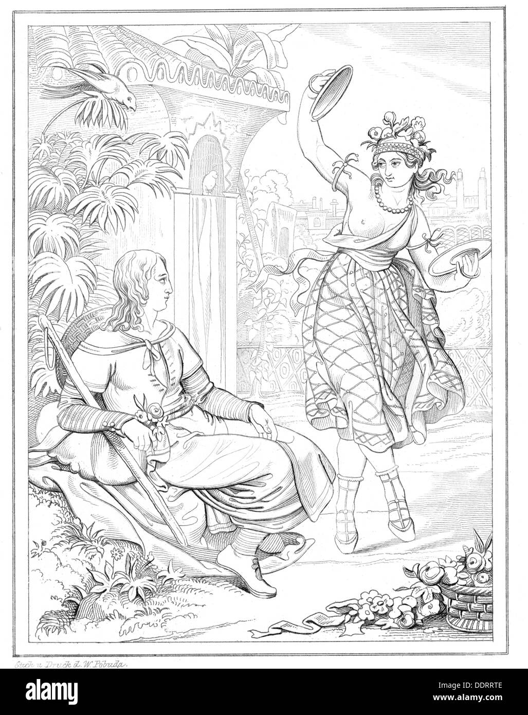 Der Gott Und Die Bajadere Johann wolfgang of goethe poem Imágenes de stock en blanco y negro - Alamy