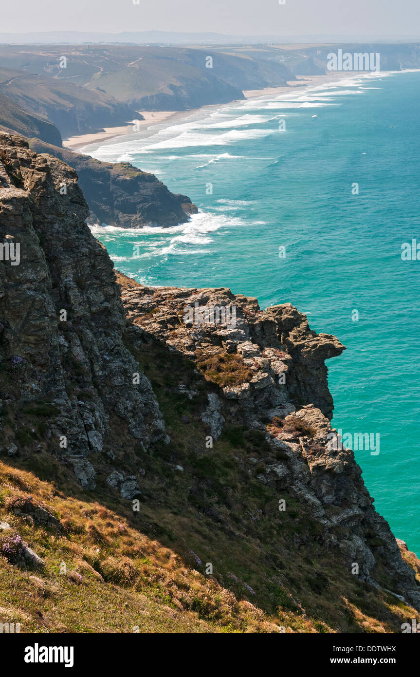 Gran Bretaña, Inglaterra, Cornwall, vista desde Santa Inés jefe Foto de stock