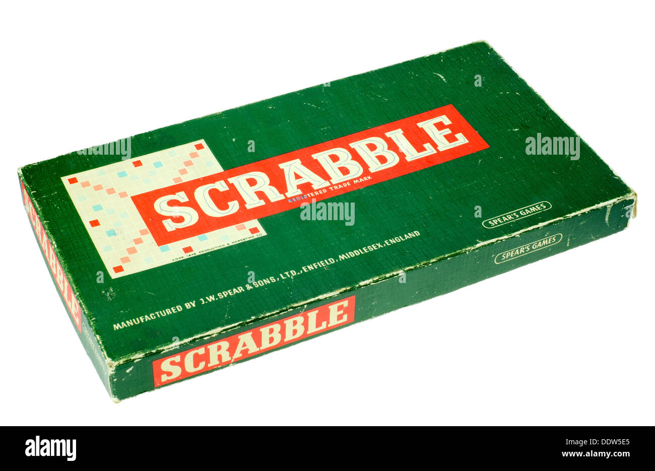Caja de juego de palabras scrabble fotografías e imágenes de alta