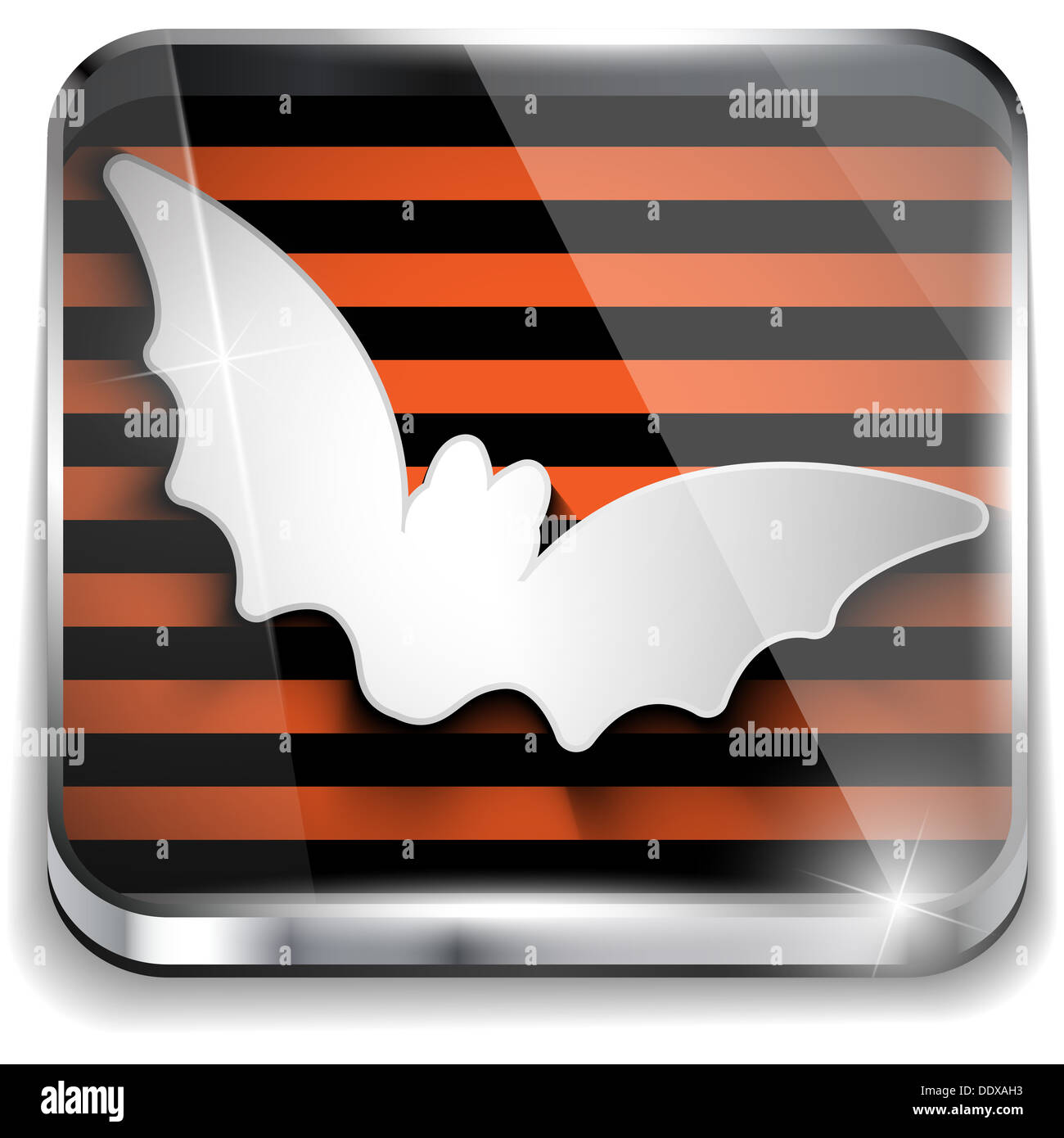 Botón de icono Aplicación Bat de Halloween Fotografía de stock - Alamy