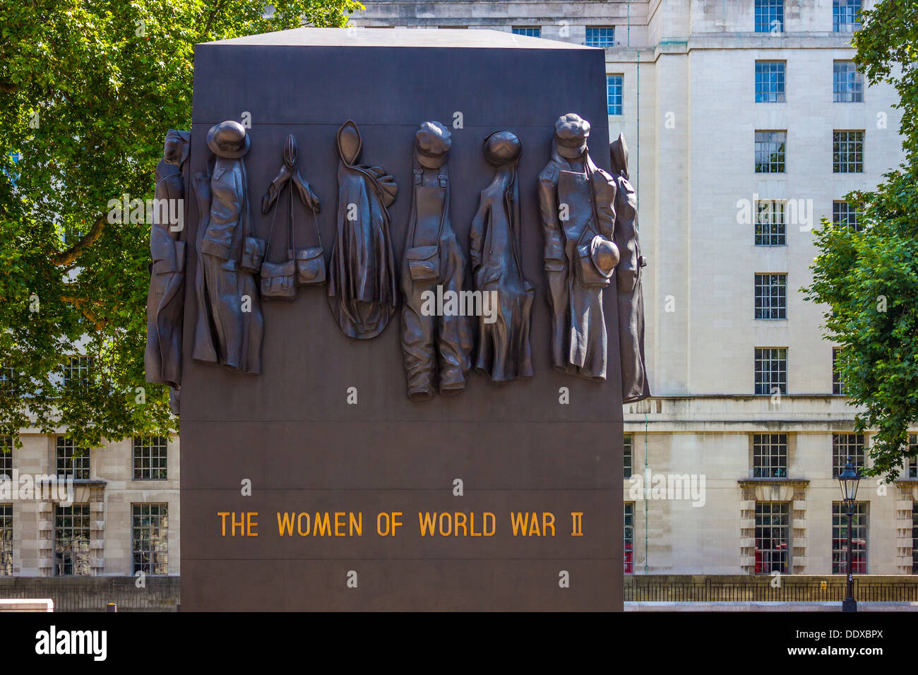 Las mujeres de la Segunda Guerra Mundial Memorial, Whitehall, Londres Foto de stock