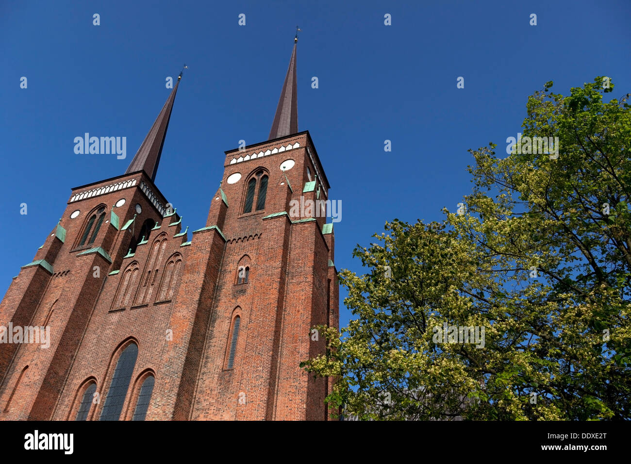 Catedral de Roskilde. Roskilde, Dinamarca. Foto de stock
