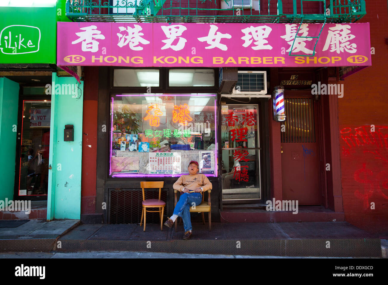 New york usa chinatown barber fotografías e imágenes de alta resolución