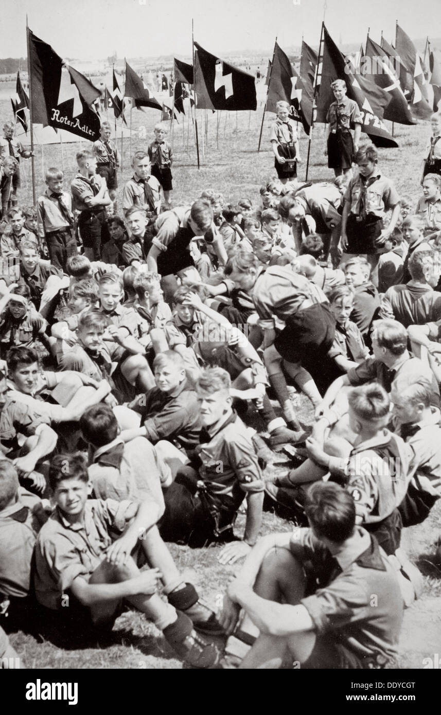 Campamento de Verano de las Juventudes Hitlerianas, Alemania, 1936. Artista: Desconocido Foto de stock