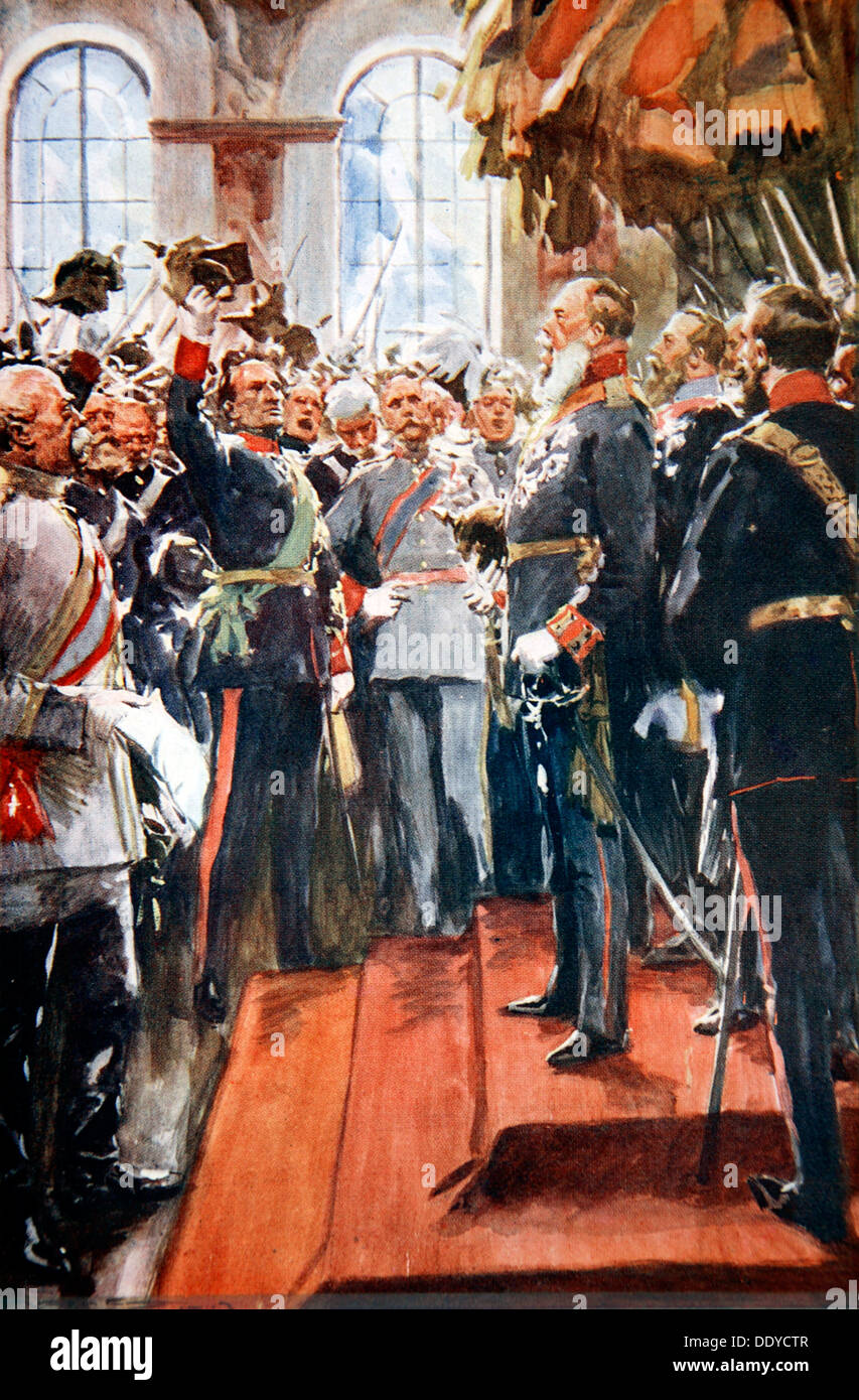 "Larga vida a Su Majestad Imperial emperador Guillermo I', de 1913. Artista: Arthur C Michael Foto de stock
