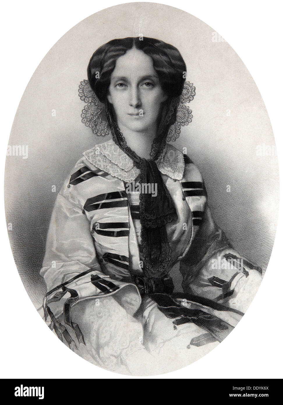 La zarina Maria Alexandrovna de Rusia, 1860. Artista: Andrei Deniere Foto de stock