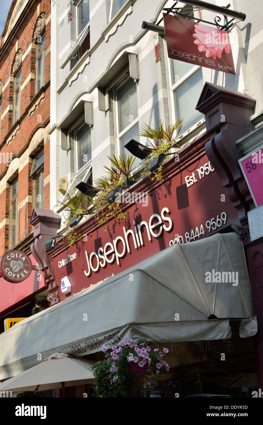 Josephine's Flower Shop, High Road, East Finchley, Londres, Reino Unido. Foto de stock