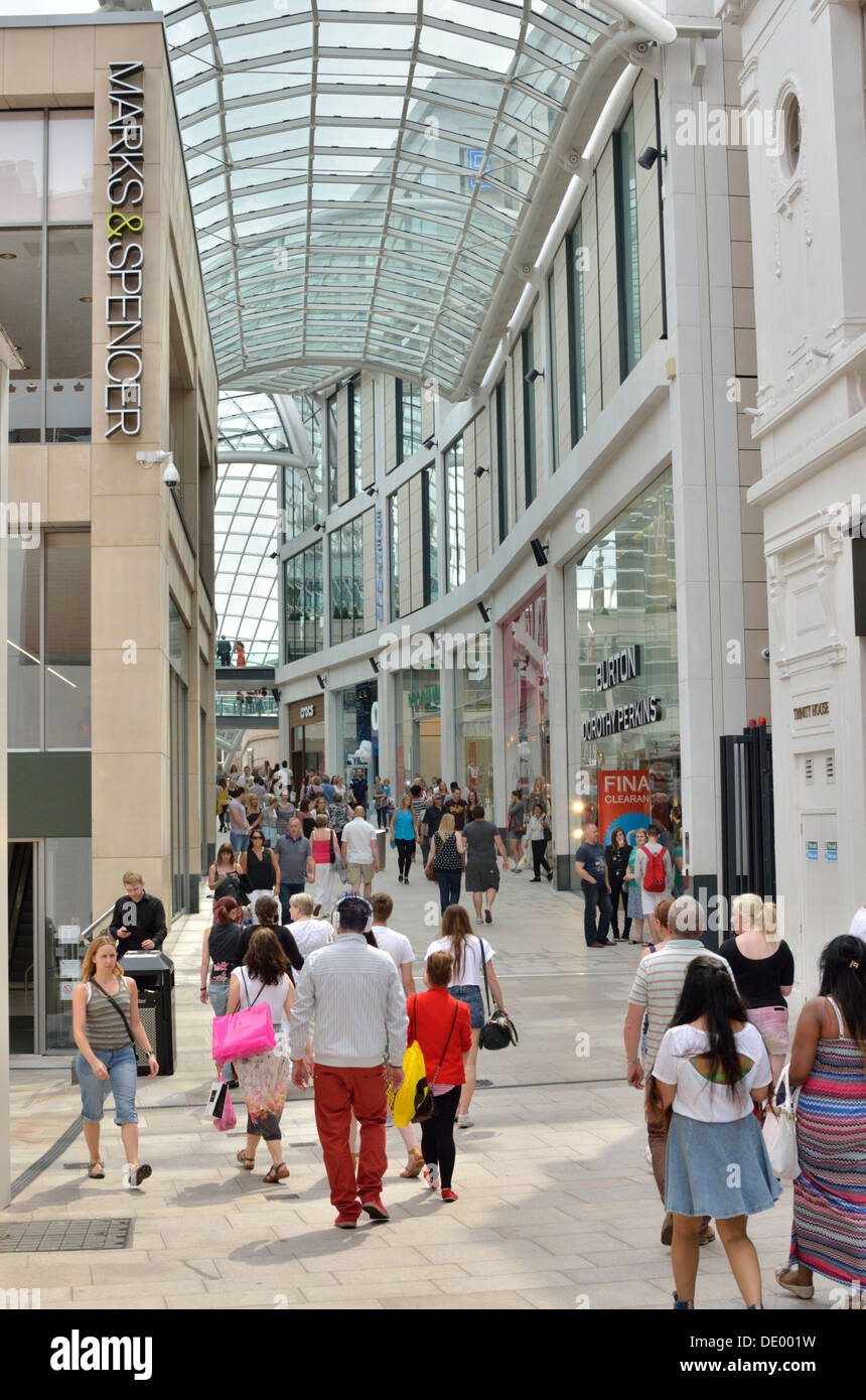 Trinidad centro comercial de Leeds, Reino Unido Foto de stock