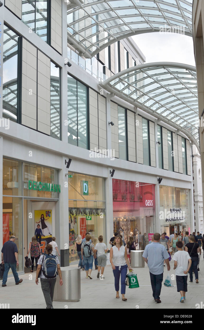 Trinidad centro comercial de Leeds, Reino Unido Foto de stock