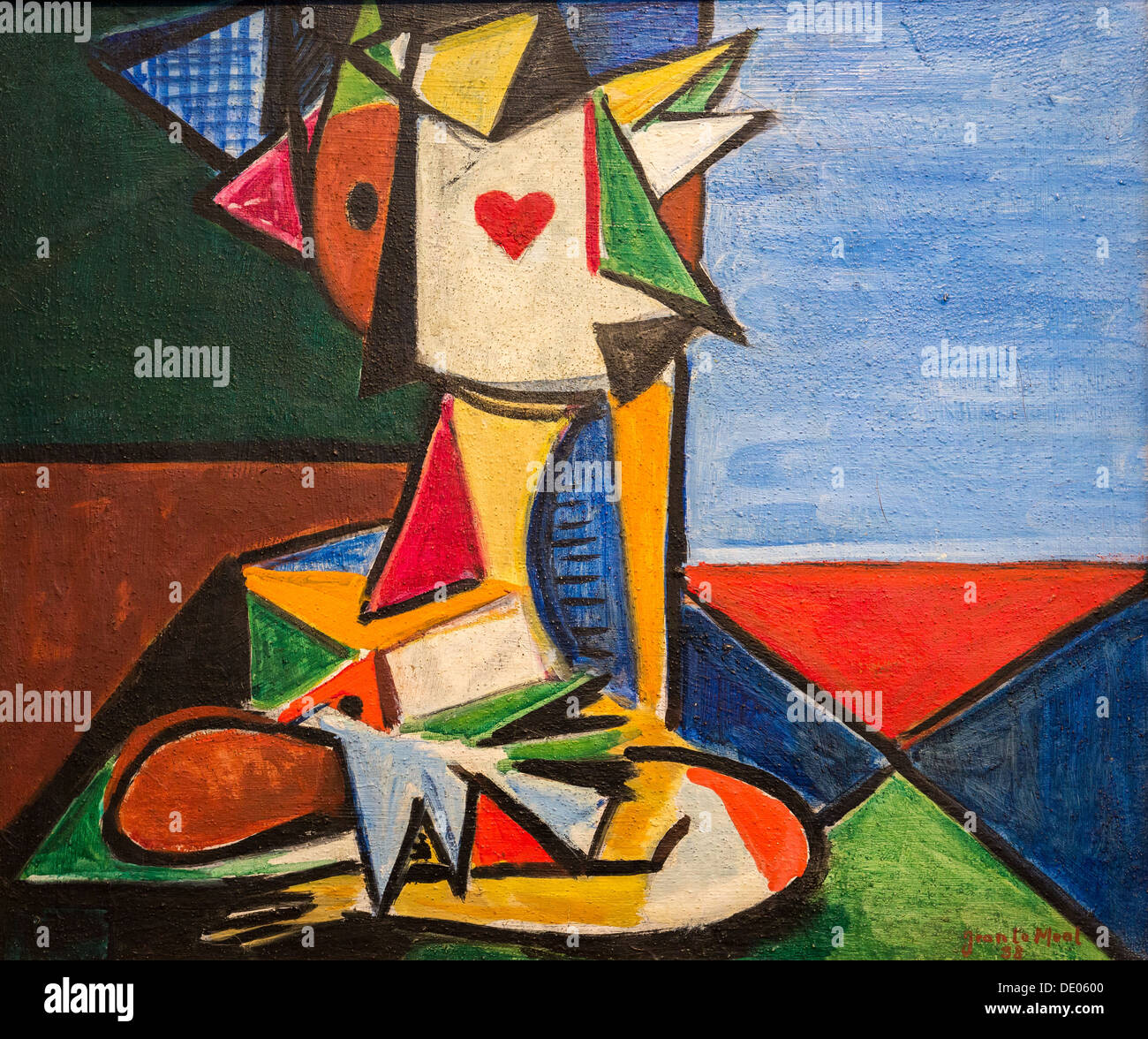 - Composición del siglo XX con el As de Corazones, 1938 - Jean Le Moal Philippe Sauvan-Magnet / Museo Activo del óleo sobre lienzo Foto de stock