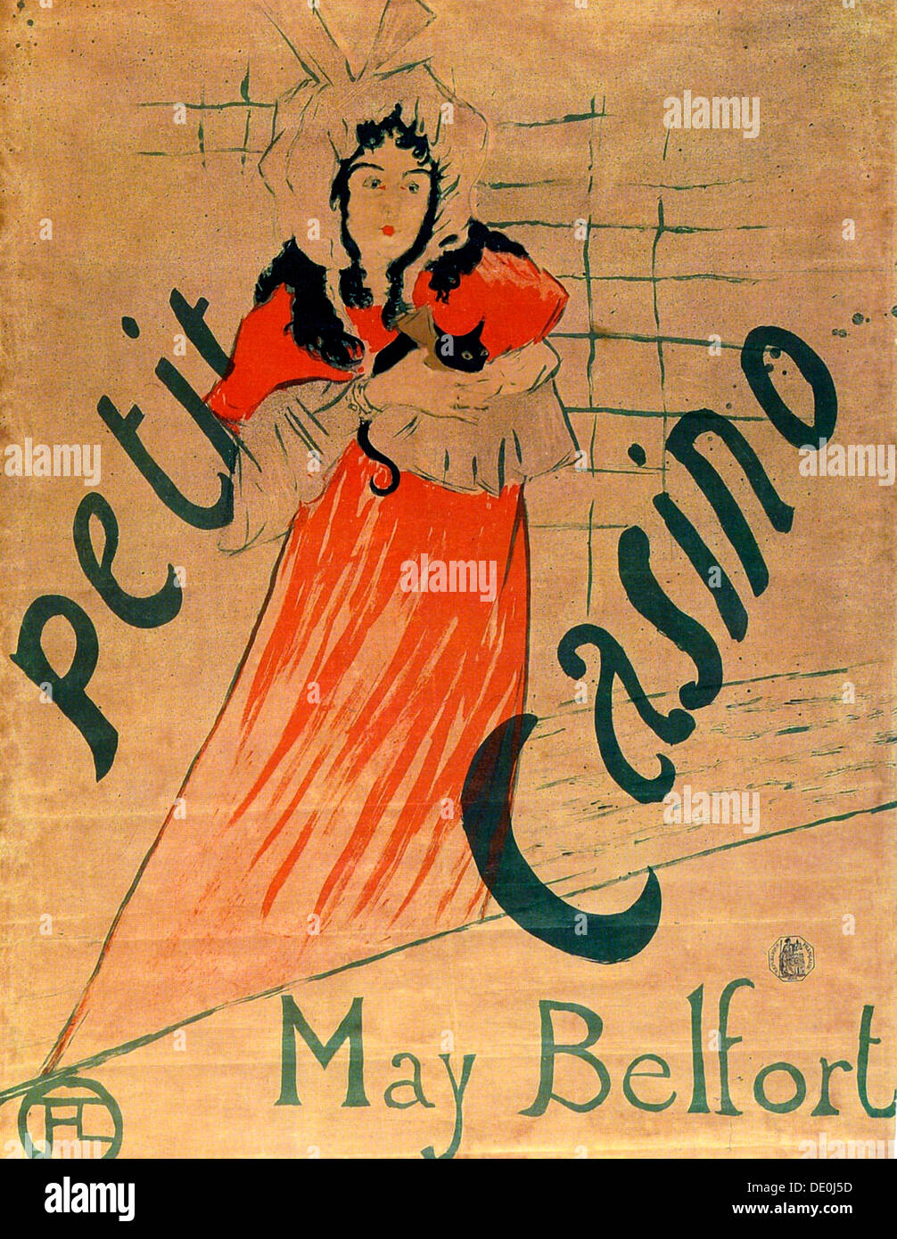 'May Belfort, Petit Casino", 1895. Artista: Henri de Toulouse-Lautrec Foto de stock